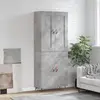 Image de vidaXL Buffet haut Gris béton 69,5x34x180 cm Bois d'ingénierie