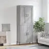 Image de vidaXL Buffet haut Sonoma gris 69,5x34x180 cm Bois d'ingénierie