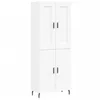 Image de vidaXL Buffet haut Blanc 69,5x34x180 cm Bois d'ingénierie