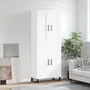 Image de vidaXL Buffet haut Blanc 69,5x34x180 cm Bois d'ingénierie