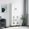 Image de vidaXL Buffet haut Blanc 69,5x34x180 cm Bois d'ingénierie