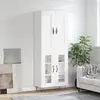 Image de vidaXL Buffet haut Blanc 69,5x34x180 cm Bois d'ingénierie