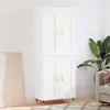 Image de vidaXL Buffet haut Blanc 69,5x34x180 cm Bois d'ingénierie