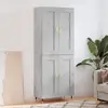 Image de vidaXL Buffet haut Gris béton 69,5x34x180 cm Bois d'ingénierie