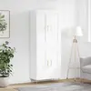 Image de vidaXL Buffet haut Blanc 69,5x34x180 cm Bois d'ingénierie
