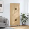 Image de vidaXL Buffet haut Chêne sonoma 69,5x34x180 cm Bois d'ingénierie