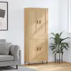 Image de vidaXL Buffet haut Chêne sonoma 69,5x34x180 cm Bois d'ingénierie