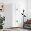 Image de vidaXL Buffet haut Blanc 69,5x34x180 cm Bois d'ingénierie