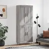 Image de vidaXL Buffet haut Sonoma gris 69,5x34x180 cm Bois d'ingénierie