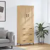 Image de vidaXL Buffet haut Chêne sonoma 69,5x34x180 cm Bois d'ingénierie
