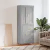 Image de vidaXL Buffet haut Sonoma gris 69,5x34x180 cm Bois d'ingénierie