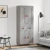 Image de vidaXL Buffet haut Sonoma gris 69,5x34x180 cm Bois d'ingénierie