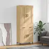 Image de vidaXL Buffet haut Chêne sonoma 69,5x34x180 cm Bois d'ingénierie