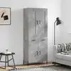 Image de vidaXL Buffet haut Gris béton 69,5x34x180 cm Bois d'ingénierie
