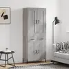 Image de vidaXL Buffet haut Sonoma gris 69,5x34x180 cm Bois d'ingénierie