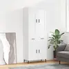 Image de vidaXL Buffet haut Blanc 69,5x34x180 cm Bois d'ingénierie