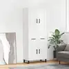 Image de vidaXL Buffet haut Blanc 69,5x34x180 cm Bois d'ingénierie