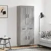Image de vidaXL Buffet haut Sonoma gris 69,5x34x180 cm Bois d'ingénierie