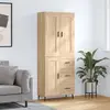 Image de vidaXL Buffet haut Chêne sonoma 69,5x34x180 cm Bois d'ingénierie
