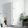 Image de vidaXL Buffet haut Blanc brillant 34,5x34x180 cm Bois d'ingénierie