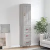 Image de vidaXL Buffet haut Sonoma gris 34,5x34x180 cm Bois d'ingénierie