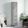 Image de vidaXL Buffet haut Sonoma gris 34,5x34x180 cm Bois d'ingénierie