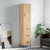 Image de vidaXL Buffet haut Chêne sonoma 34,5x34x180 cm Bois d'ingénierie