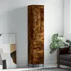 Image de vidaXL Buffet haut Chêne fumé 34,5x34x180 cm Bois d'ingénierie
