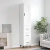 Image de vidaXL Buffet haut Blanc 34,5x34x180 cm Bois d'ingénierie