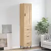 Image de vidaXL Buffet haut Chêne sonoma 34,5x34x180 cm Bois d'ingénierie