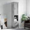 Image de vidaXL Buffet haut Gris béton 34,5x34x180 cm Bois d'ingénierie