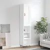 Image de vidaXL Buffet haut Blanc 34,5x34x180 cm Bois d'ingénierie