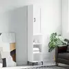Image de vidaXL Buffet haut Blanc 34,5x34x180 cm Bois d'ingénierie