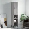 Image de vidaXL Buffet haut Sonoma gris 34,5x34x180 cm Bois d'ingénierie