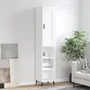 Image de vidaXL Buffet haut Blanc 34,5x34x180 cm Bois d'ingénierie