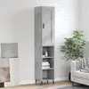 Image de vidaXL Buffet haut Gris béton 34,5x34x180 cm Bois d'ingénierie