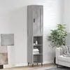 Image de vidaXL Buffet haut Sonoma gris 34,5x34x180 cm Bois d'ingénierie