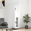 Image de vidaXL Buffet haut Blanc 34,5x34x180 cm Bois d'ingénierie