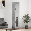 Image de vidaXL Buffet haut Gris béton 34,5x34x180 cm Bois d'ingénierie