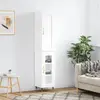 Image de vidaXL Buffet haut Blanc 34,5x34x180 cm Bois d'ingénierie