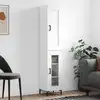 Image de vidaXL Buffet haut Blanc 34,5x34x180 cm Bois d'ingénierie