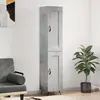Image de vidaXL Buffet haut Gris béton 34,5x34x180 cm Bois d'ingénierie