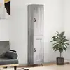 Image de vidaXL Buffet haut Sonoma gris 34,5x34x180 cm Bois d'ingénierie