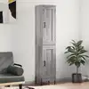 Image de vidaXL Buffet haut Sonoma gris 34,5x34x180 cm Bois d'ingénierie