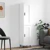 Image de vidaXL Buffet haut Blanc 34,5x34x180 cm Bois d'ingénierie