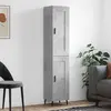Image de vidaXL Buffet haut Gris béton 34,5x34x180 cm Bois d'ingénierie
