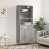 Image de vidaXL Buffet haut Sonoma gris 69,5x34x180 cm Bois d'ingénierie