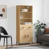 Image de vidaXL Buffet haut Chêne sonoma 69,5x34x180 cm Bois d'ingénierie