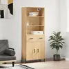 Image de vidaXL Buffet haut Chêne sonoma 69,5x34x180 cm Bois d'ingénierie