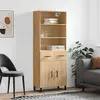 Image de vidaXL Buffet haut Chêne sonoma 69,5x34x180 cm Bois d'ingénierie